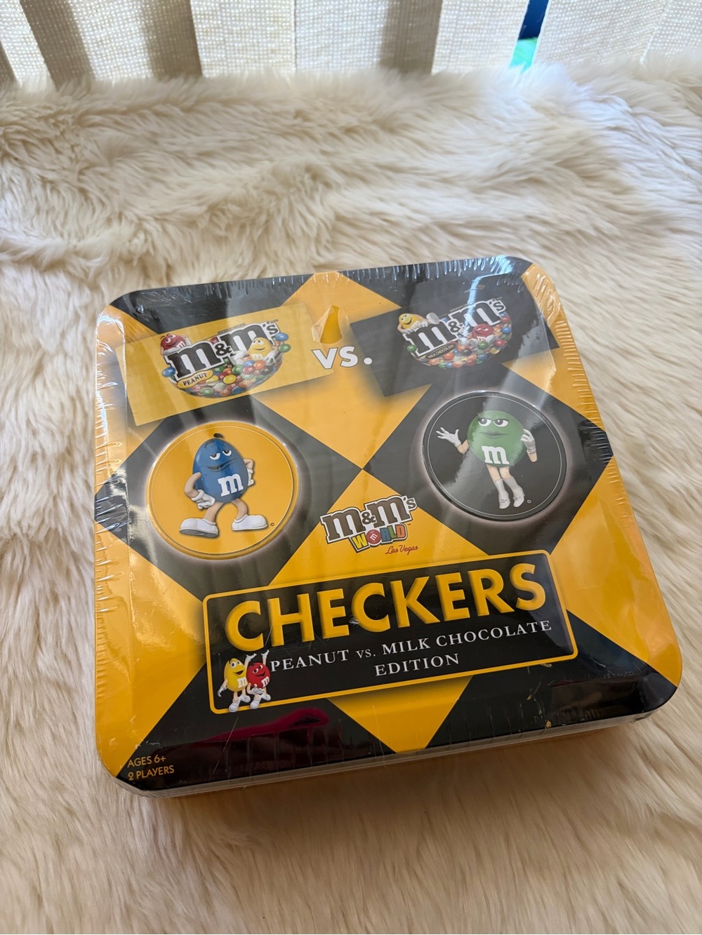 M&M'S Checkers Game Tin in Yellow and Black